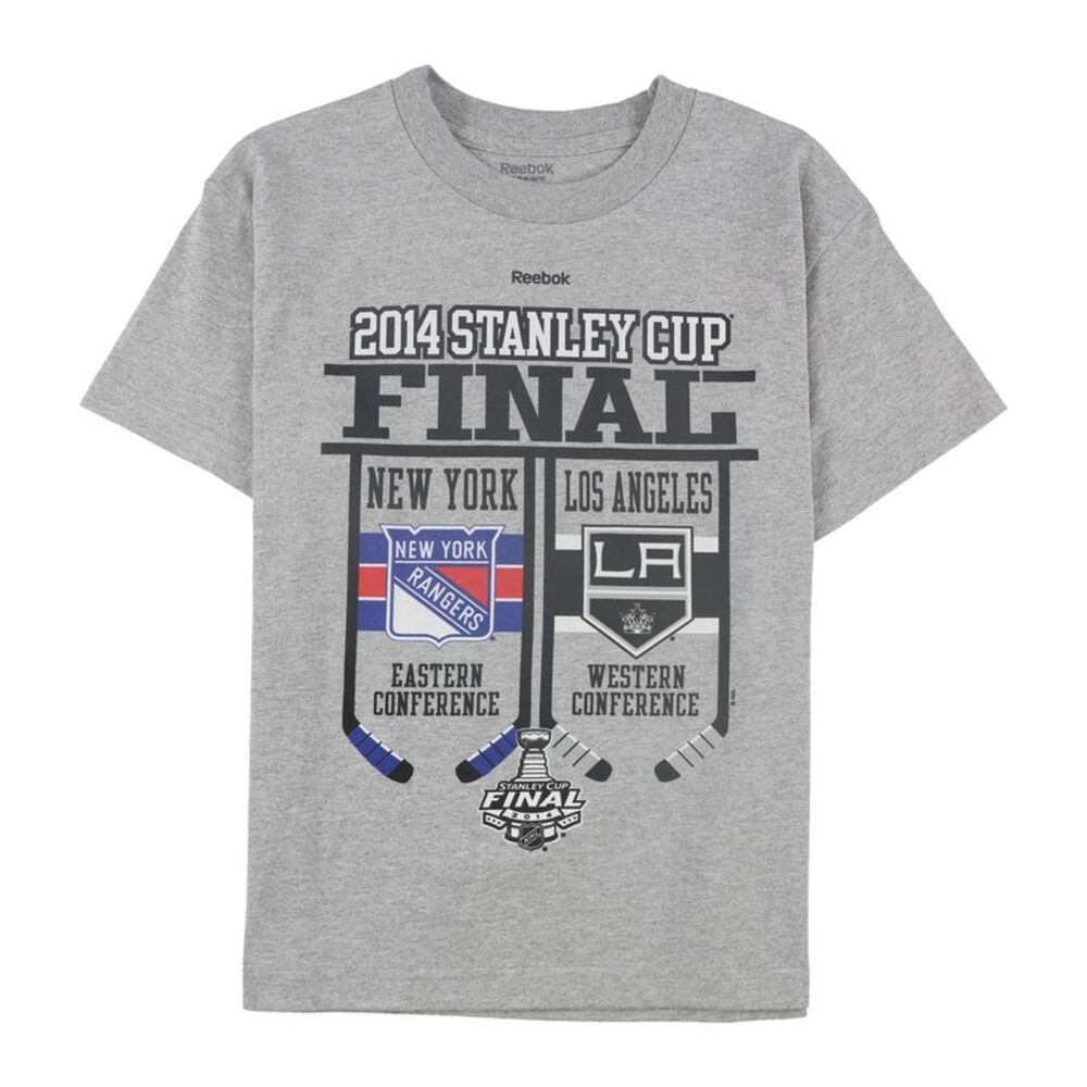 Reebok Mens 2014 Stanley Cup Finals Graphic T-Shirt, Grey, S, DM